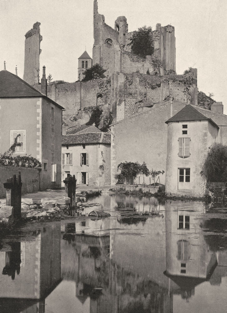 VIENNE. Chauvigny- Les ruines (2)  1904 old antique vintage print picture